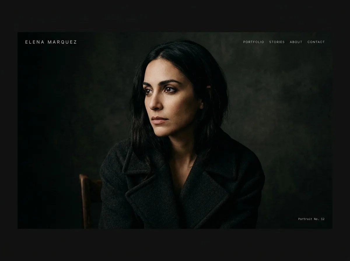 Full-Bleed Gallery — photographer website design