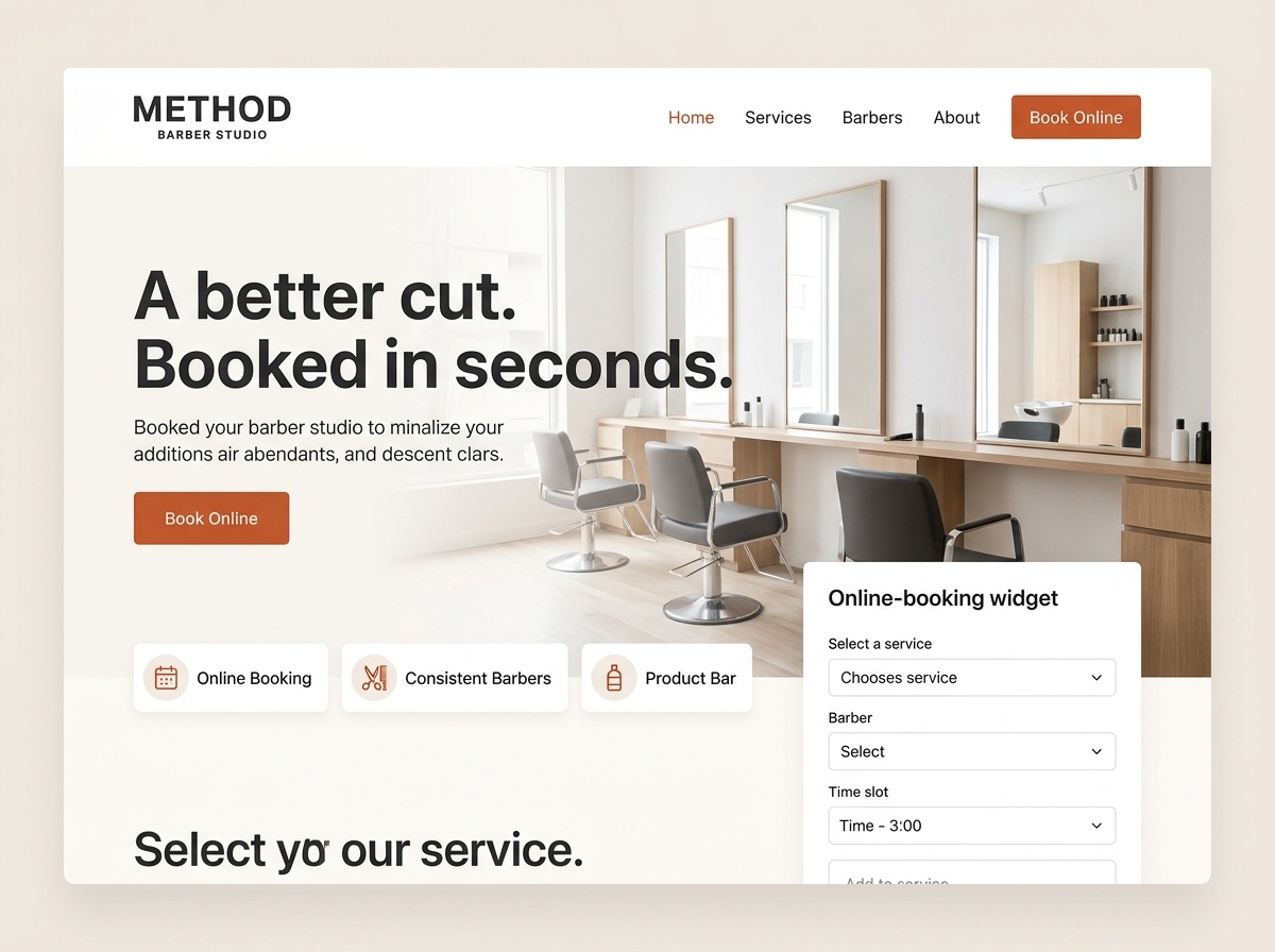Method Barber Studio — Barber Shops website design