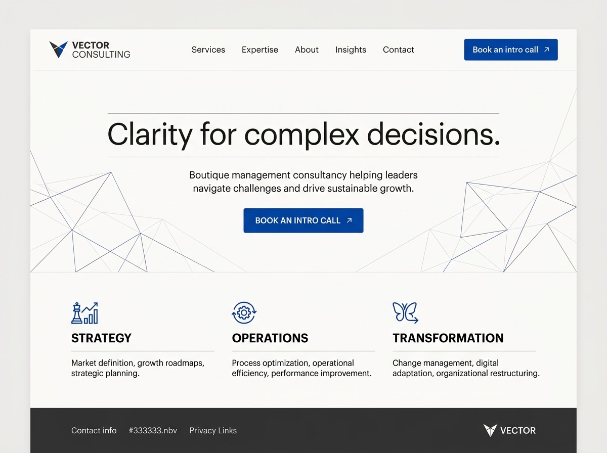 Vector Consulting — Consultants website design