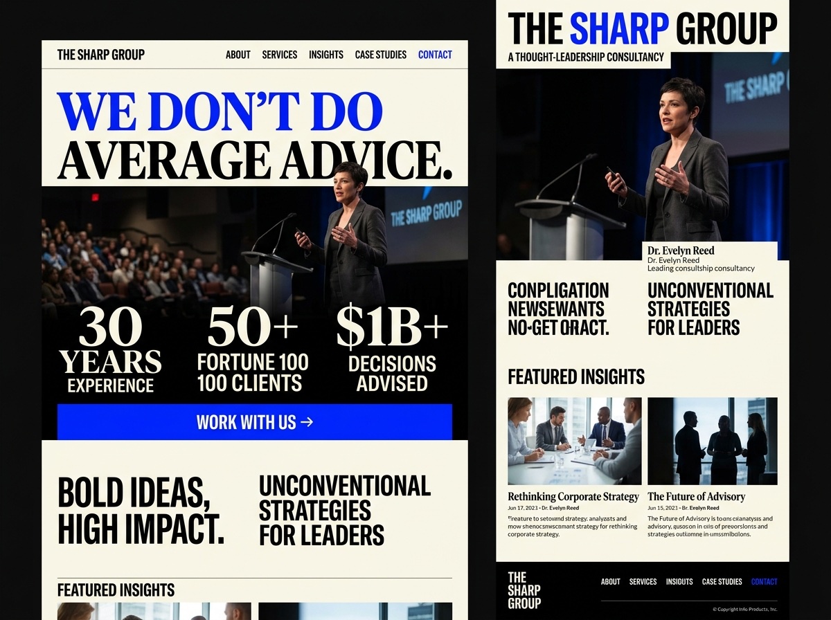 The Sharp Group — Consultants website design