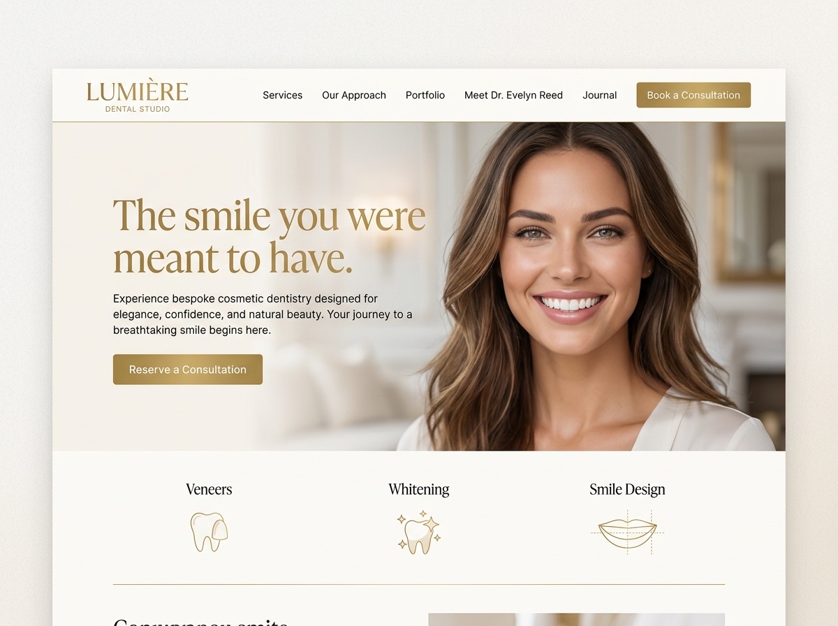Lumière Studio — Dentists website design