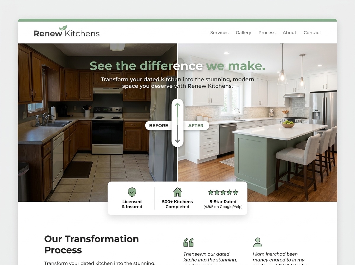 Renew Kitchens — Kitchen Remodelers website design