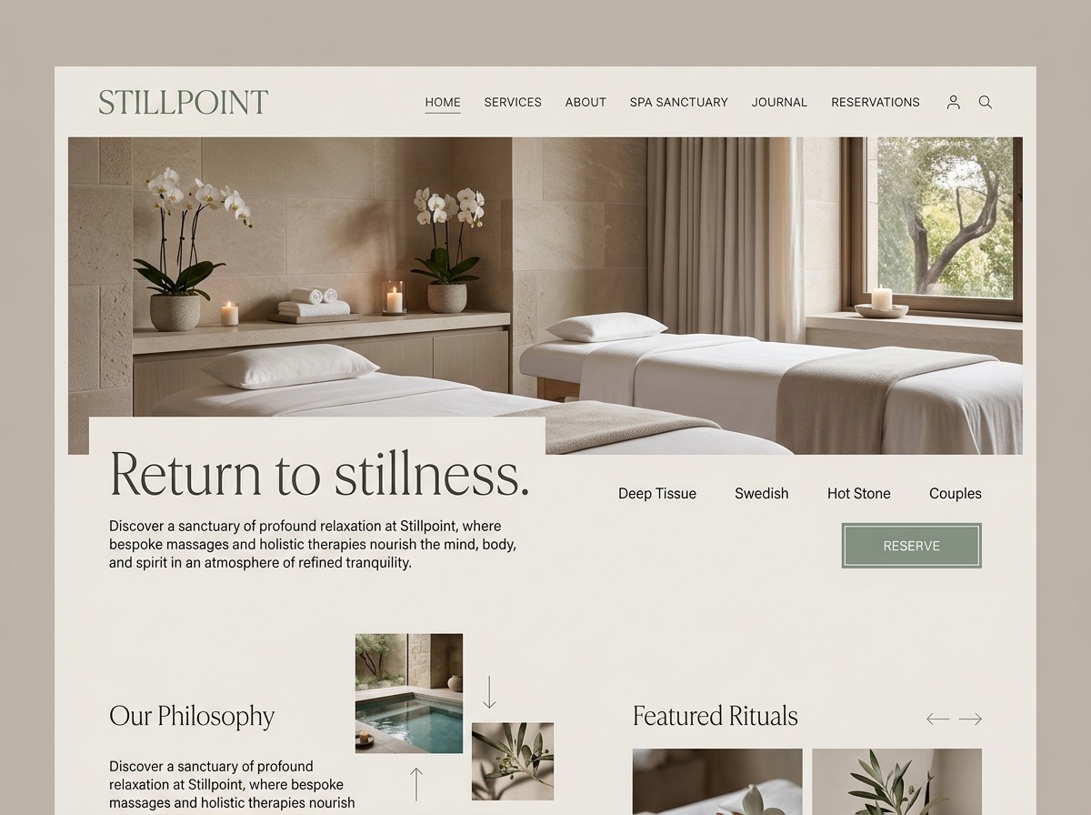 Stillpoint — Massage website design