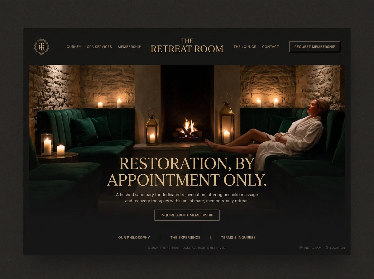 The Retreat Room — Massage website design