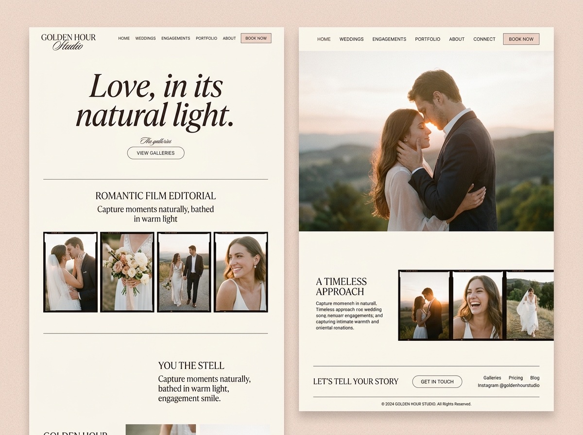 Golden Hour — Photographers website design